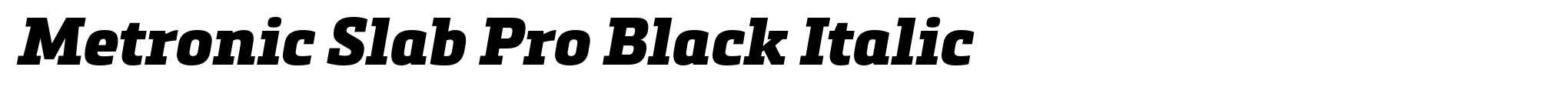 Metronic Slab Pro Black Italic image